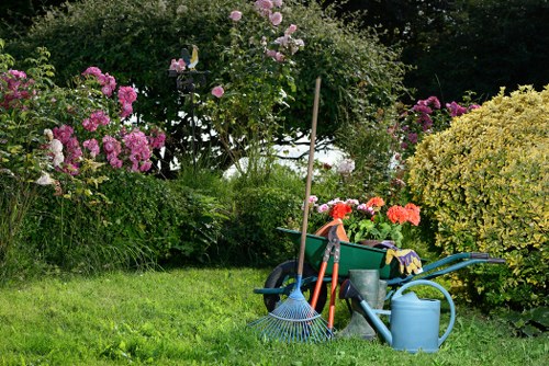 Crew performing full garden clearance at a Victorian property